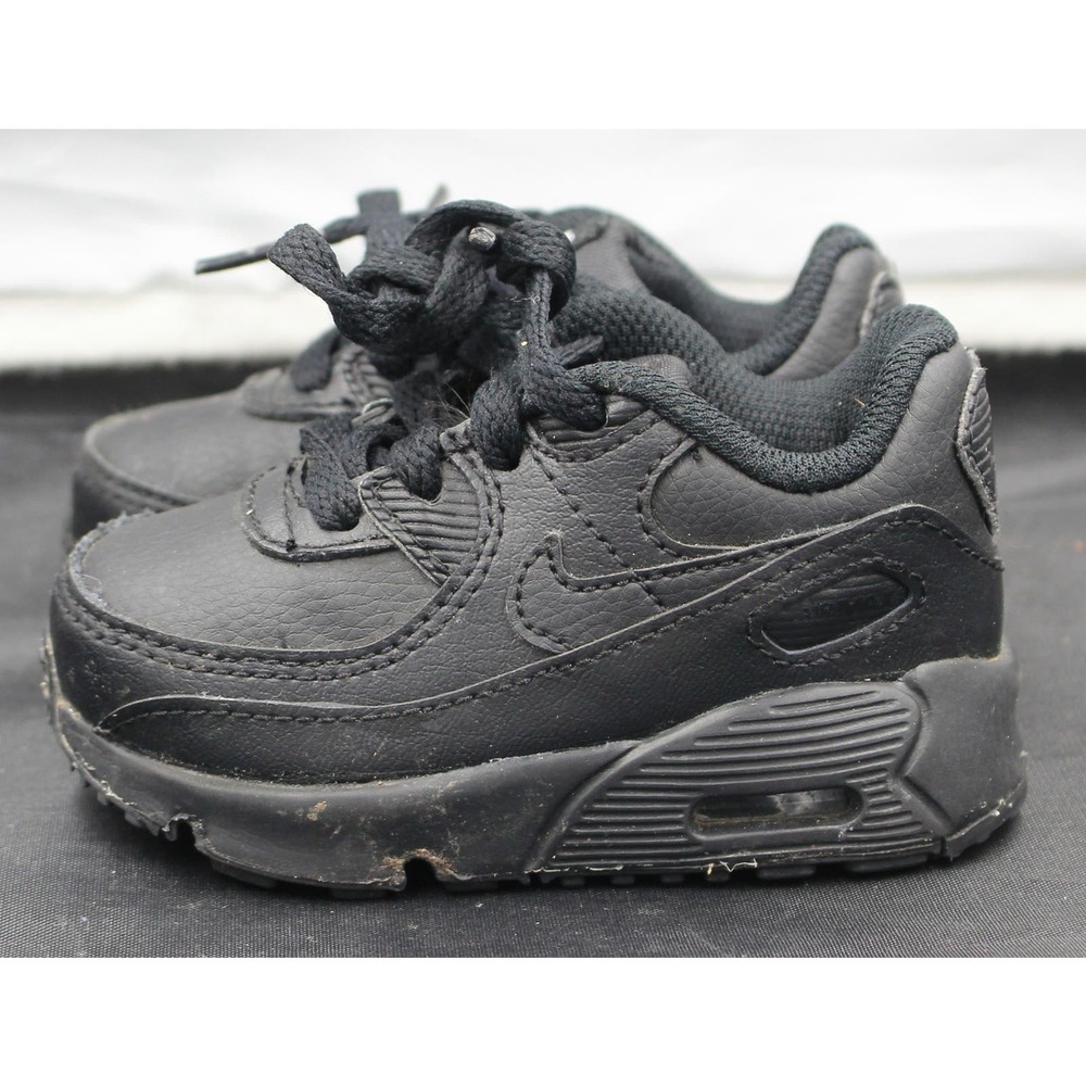 TD Nike Air Max 90 Triple Black CD6868-001 Baby Sneaker SZ 4C